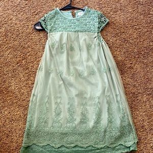 Sage green lace dress size 10/12